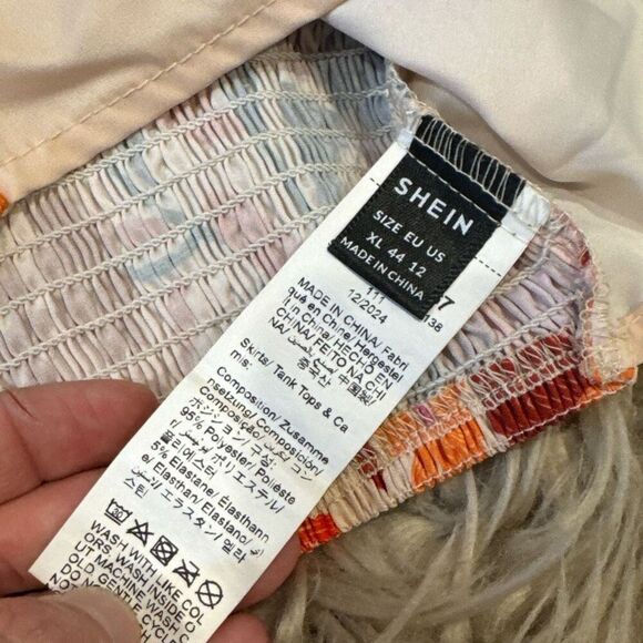 SHEIN floral skirt and crop top set XL - Picture 4 of 5